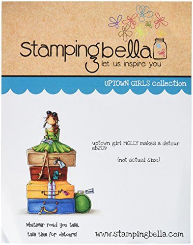 Stamping Bella Uptown Girl Molly Makes A Detour Cling Rubber Stamp, 6.5 x 4.5