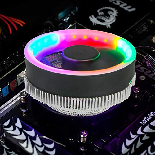 EEEKit CPU Cooler, 2300RPM RGB CPU Cooler Fans Cooler Master for LGA 775/1155/1156, AM3/AM2