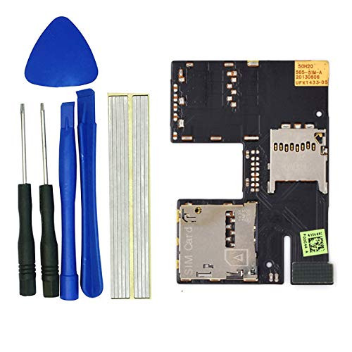 klesti Single SIM Card Tray+ SD Card Reader Flex Cable Replacement Compatible with HTC Desire 300 Zara Mini