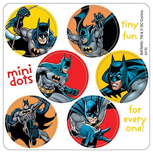 SmileMakers Batman Mini Dot Stickers - Prizes 100 per Pack