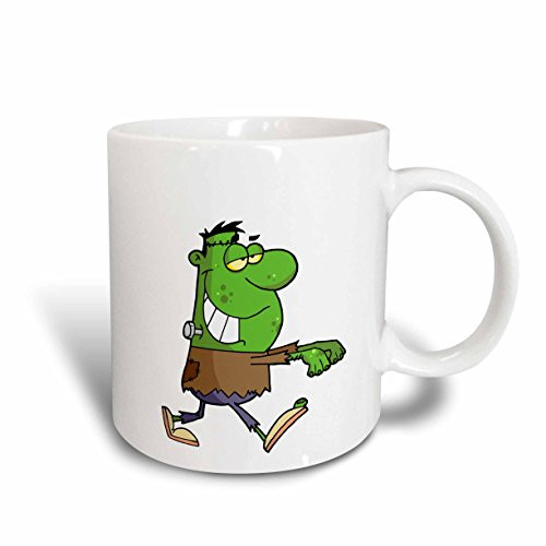 3dRose Frankenstein Halloween Ceramic Mug, 11-Ounce