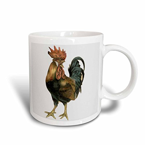 3dRose mug_119023_1 Vintage Antique Bird Illustration Cock Rooster Chicken Ceramic Mug, 11-Ounce 3dRose mug_119023_1 Vintage Antique Bird Illustration Cock Rooster Chicken Ceramic Mug, 11-Ounce