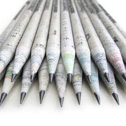 Eco newspaper pencil-30 pieces(1 Pack) 2B made from 100% recycled newspaper pencil for writing/drawing/design for office/schools