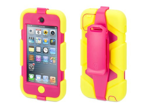 Griffin Survivor with Belt Clip for 5th gen. iPod Touch, Citron/Pink Griffin Survivor with Belt Clip for 5th gen. iPod Touch, Citron/Pink