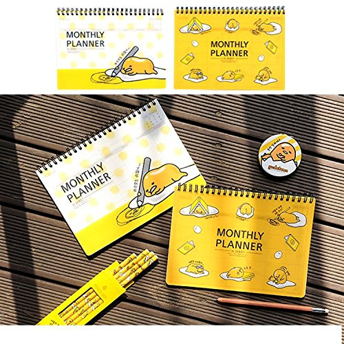 Sanrio Gudetama Monthly Weekly Planner Schedule Book (YELLOW)