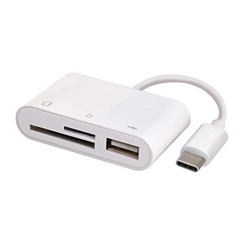 USB C SD Card Reader Adapter, Type C Micro SD TF Card Reader Adapter, 3 in 1 USB C to USB Camera Memory Card Reader Adapter for New iPad Pro MacBook Pro ChromeBook XPS and More UBC C Devices