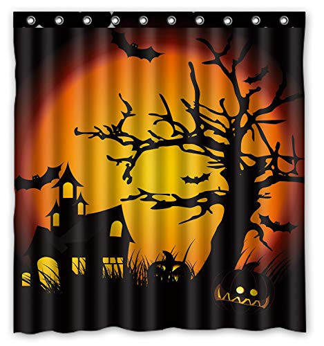 KXMDXA Happy Halloween Waterproof Polyester Fabric Shower Curtain 60  x 72 Inch