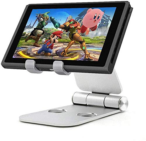 MEIZHEN Adjustable Metal Stand Nintendo Switch Playstand Cell Phone Stand Tablet Stand Universal 270 Degree Multi-Angle Rotatable,Fits All Smartphone iPad and Tablets - Silver
