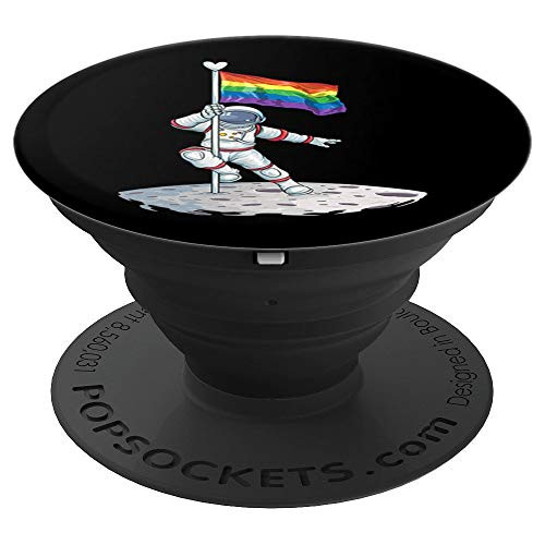 Astronaut rainbow flag Love is Love LGBT lesbian gay PopSockets Grip and Stand for Phones and Tablets
