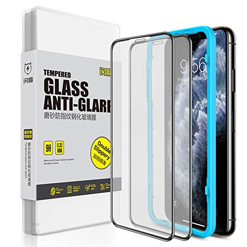 [2-Pack] SmartDevil for iPhone 11 Pro Max, iPhone Xs Max Matte Screen Protector [ 3D Full Coverage ] [ 9H Hardness ]Premium Tempered Glass Film Compatible with iPhone 11 Pro Max,iPhone Xs Max (6.5'')