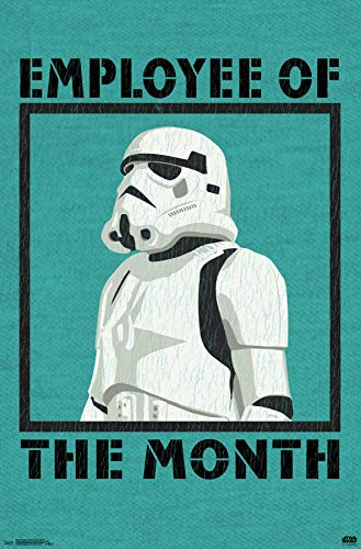 Trends International Star Wars: Saga-Employee of The Month Mount Wall Poster, 22.375" x 34", Poster & Mount Bundle