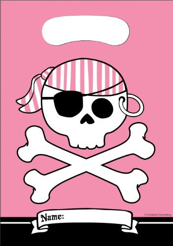 8-Count Party Loot Bags, Pirate Parrty Girl