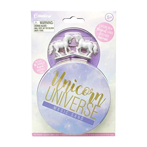Paladone Unicorn Universe Magic Sand - Pink Moldable Sand with Unicorn Figurines