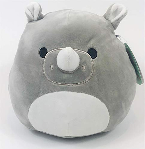 Squishmallow Kellytoy Irving The Rhino Super Soft Plush Toy Pillow Pet Pal Buddy (8 Inches)