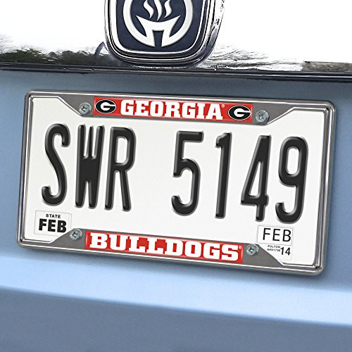 FANMATS NCAA University of Georgia Bulldogs Chrome License Plate Frame FANMATS NCAA University of Georgia Bulldogs Chrome License Plate Frame