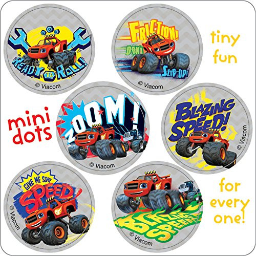 Blaze and The Monster Machine Mini Dots Stickers - Birthday Party Supplies & Favors - 100 per Pack