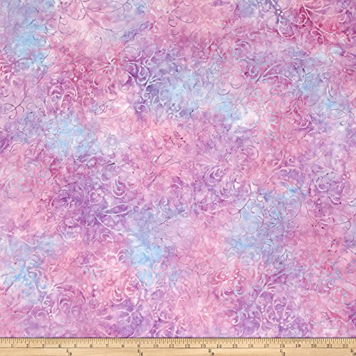 RJR Fashion Fabrics Jinny Beyer Malam Batiks III Floral Vine Pastel Fabric by The Yard