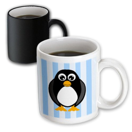 3dRose Cute Penguin with Blue Stripes Magic Transforming Mug, 11-Ounce 3dRose Cute Penguin with Blue Stripes Magic Transforming Mug, 11-Ounce
