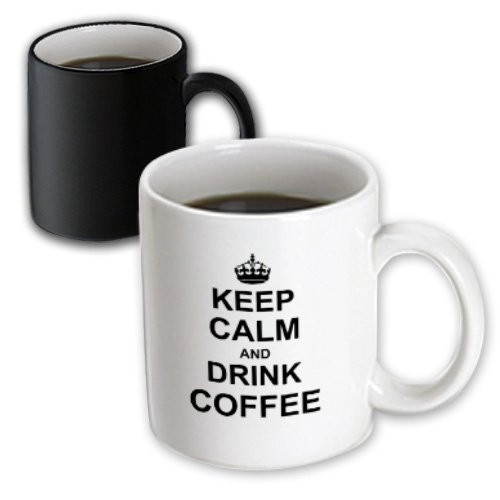 3dRose Keep Calm and Drink Coffee-Carry on Drinking-Black Magic Transforming Mug, 11-Oz 3dRose Keep Calm and Drink Coffee-Carry on Drinking-Black Magic Transforming Mug, 11-Oz