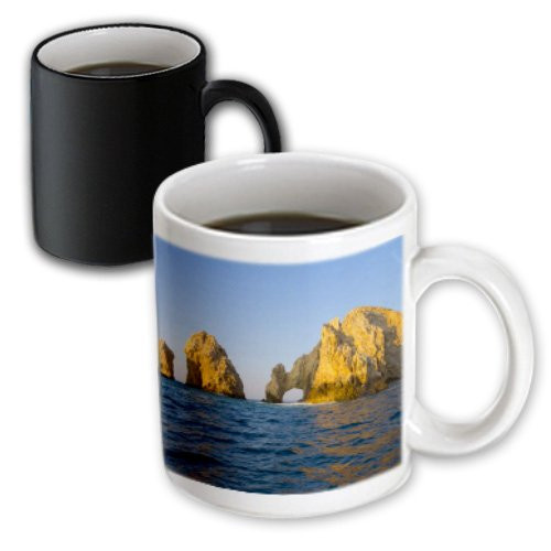 3dRose 141409_3"El Arco, The Arch, Cabo San Lucas, Baja, Mexico-SA13 DPB0726-Douglas Peebles" Mug, 11 oz, Black/White