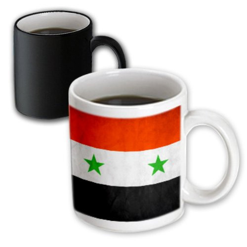 3dRose 31587_3""Syria Flag" Magic Transforming Mug 11 oz Multicolor