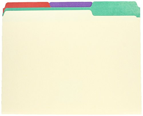 Pendaflex 1/3 Cut 3/4-Inch Letter Manila File Folders with Assorted Color Tabs, 50 per Box (PFX84101)