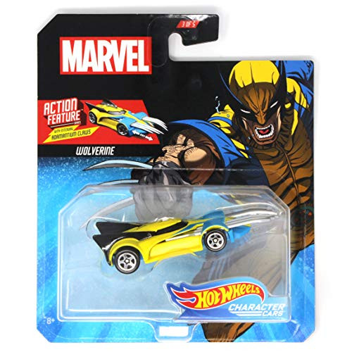 HW Character Cars Marvel Wolverine with Extending Adamantium Claws Action Feature