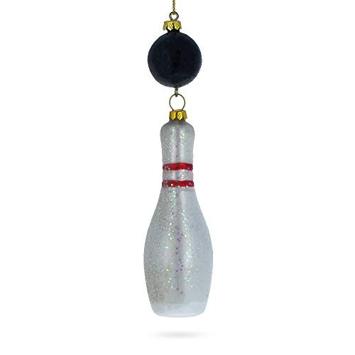 BestPysanky Bowling Ball Blown Glass Christmas Ornament
