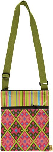 Karma Gifts Fiesta Bonita Crossbody Zipper Pouch, Green Diamond
