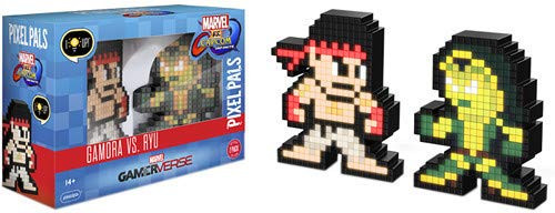 PDP Pixel Pals Marvel vs. Capcom Infinite Gamora vs. Ryu Collectible Figure 2 Pack, 878-042-NA-MvC2