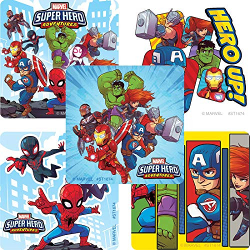 SmileMakers Marvel Super Hero Adventures Sticker - Prizes 100 per Pack