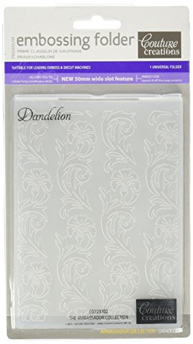 Couture Creations A2 Embossing Folder, Dandelion