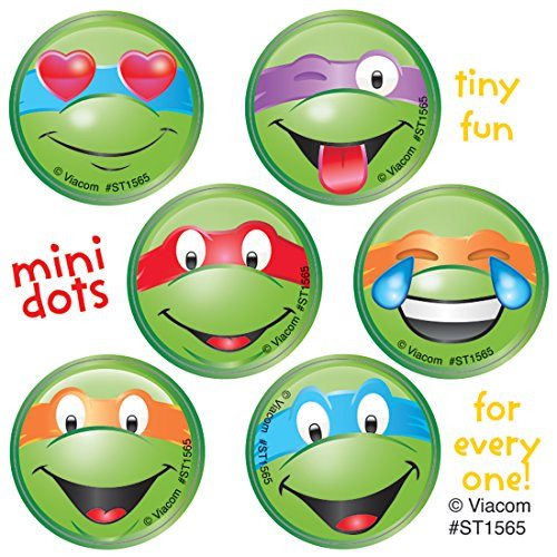 SmileMakers TMNT Classic Mini Dots Stickers - Prizes 100 Per Pack