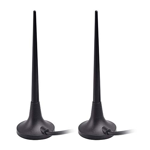 Eightwood 2pcs 4G LTE External TS9 Antenna Magnetic Base Compatible with AT&T Verizon Netgear T-Mobile Mobile Hotspot Router USB Modem MiFi Jetpack 7730L AirCard AC791L Nighthawk MR1100