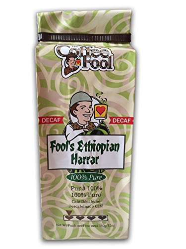 The Coffee Fool Fool's Decaf Ethiopian Harrar, Coarse Grind, 12 Ounce