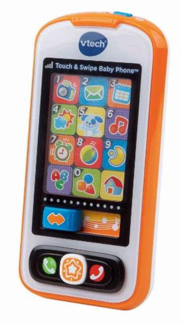 VTech Touch and Swipe Baby Phone (Frustration Free Packaging), Orange