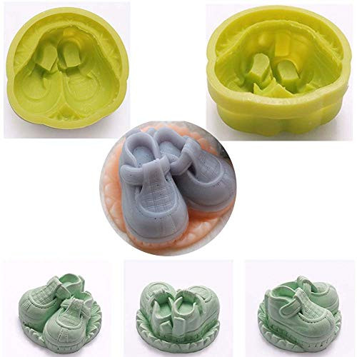CHAWOORIM Soap molds for soap Making - Silicone Candle Making molds soap Making Supplies Baby Shoes Set Silicon Mould