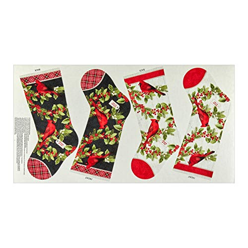 Northcott Cardinal Woods 23.5'' Stocking Panel Cream/Multi Fabric