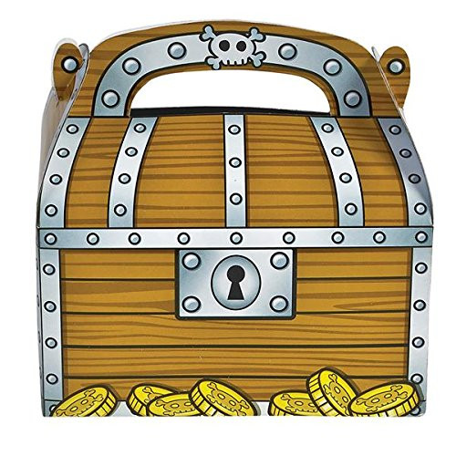 Rhode Island Novelty 6.25 in. Treasure Chest Treat Boxes Pack of 24