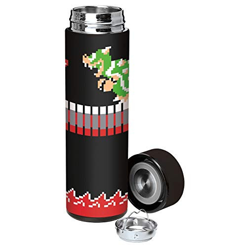 Marketing Instincts Super Mario Bros Bowser Vacuum Insulated Stainless Steel Water Bottle - Black (17oz.)