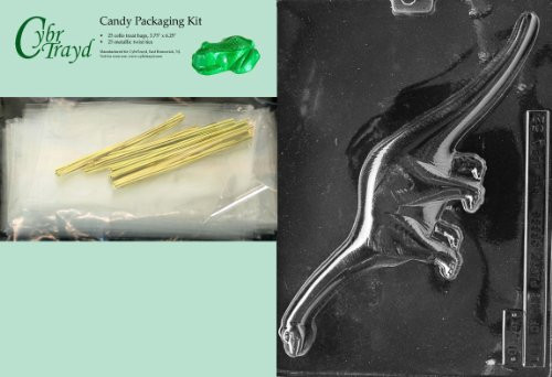 Cybrtrayd MdK25G-A052 Large Brontosaurus Animal Chocolate Candy Mold with Packaging Kit