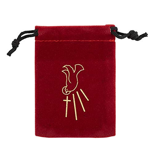 Confirmation Holy Spirit Dove Drawstring Rosary Bag, 3 3/4 Inch, Pack of 3 Confirmation Holy Spirit Dove Drawstring Rosary Bag, 3 3/4 Inch, Pack of 3
