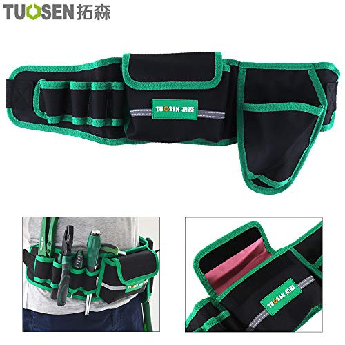OriGlam Multifunction Waist Tool Bag, Electrical Maintenance Tool Pouch Bag, Professional Technician Tool Pouch, Technician's Tool Holder Work Waist Tool Bag(4 Holes 1 Pocket)