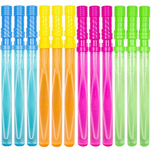 Woby Bubble Wand Non-Toxic Smelless Bubble Toy for Kids Child Party Favor Wedding Summer Outdoor(12 Pack 14Inches) Woby Bubble Wand Non-Toxic Smelless Bubble Toy for Kids Child Party Favor Wedding Summer Outdoor(12 Pack 14Inches)