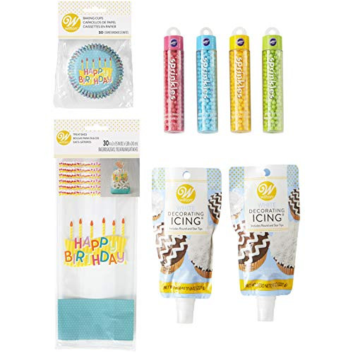 Wilton Happy Birthday Cupcake Party Set, 8-Piece