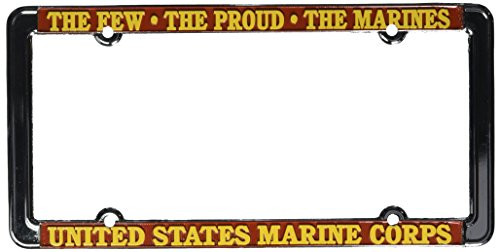 Honor Country U.S. Marines Thin Rim License Plate Frame (Chrome Metal) Honor Country U.S. Marines Thin Rim License Plate Frame (Chrome Metal)
