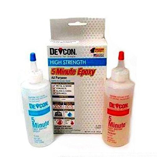 Devcon 8.5oz 5 Minute Epoxy 1500lb Waterproof Glue 4.25oz