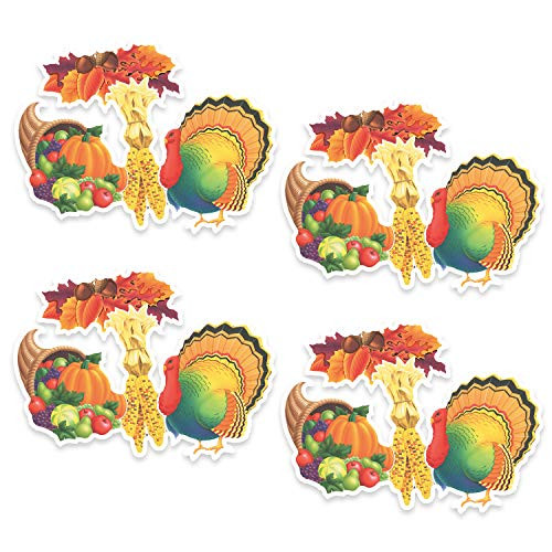 Beistle 12-Pack Decorative Packaged Thanksgiving Cutouts, 14-Inch