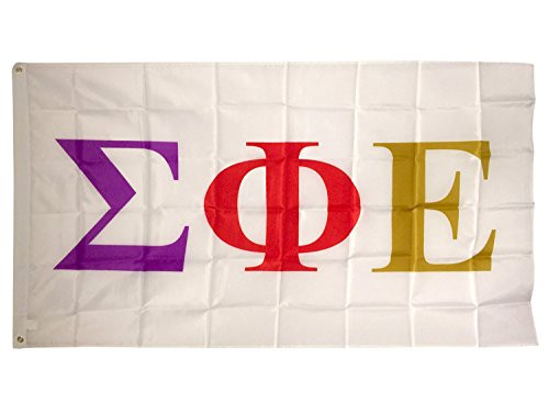 Sigma Phi Epsilon White Fraternity Letter Flag Banner Sign Decor sig ep