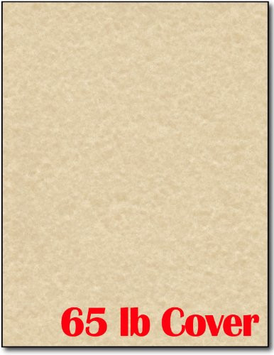 65lb Brown Parchment Cardstock for Inkjet & Laser Printers (8 1/2" x 11") - 50 Sheets